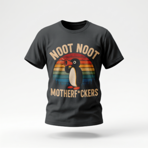 Koszulka NOOT NOOT Motherf*ckers – Pingwin Retro | GRUCHA WORKS